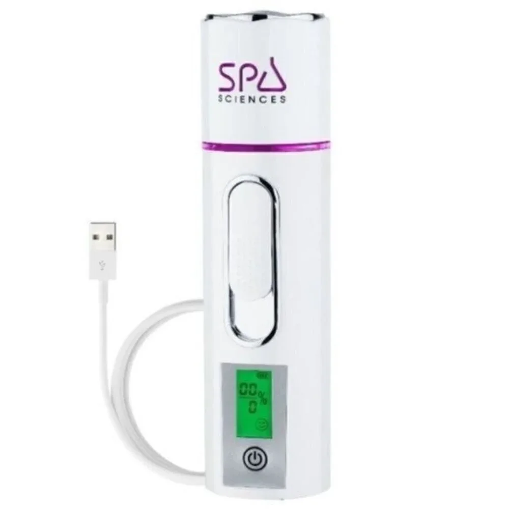 Spa Sciences Nano Mister Compact Facial Mist Sprayer With Digital Skin Analyzer
